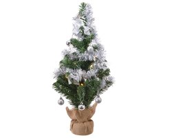 Everlands Diy mini boom silver decoration LED BO binnen dia36cm x H.60cm - afbeelding 1