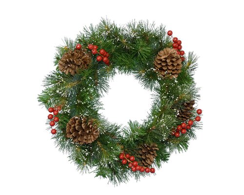 Everlands Ipswich krans snowy binnen dia50cm x H.15cm - afbeelding 1