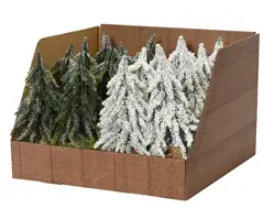 Everlands Mini boom glitter, snow 2ass binnen dia12cm x H.20cm - afbeelding 1