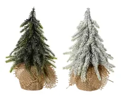 Everlands Mini boom glitter, snow 2ass binnen dia12cm x H.20cm - afbeelding 2