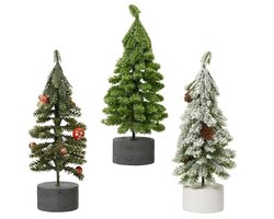 EverlandsMerry fir mini boom assorted, glitter, snowy w red berry and mashroom 3ass binnen