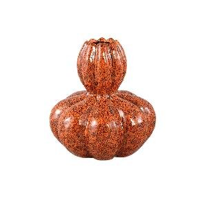 PTMD Fardau Rust glazed ceramic pumpkin shaped vase L