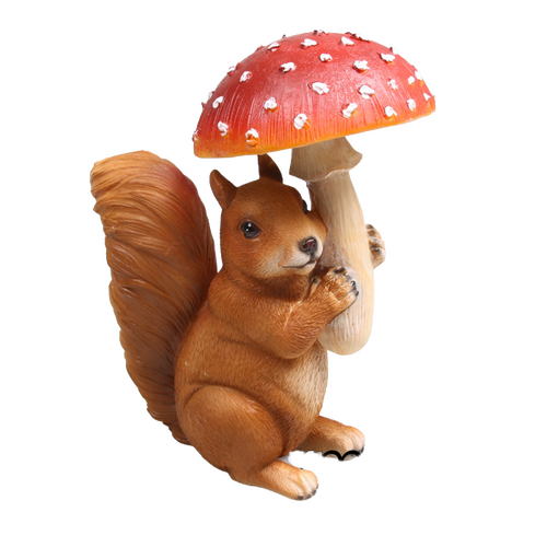 Farmwood Eekhoorn m/padstoel gitd 15x11x21cm