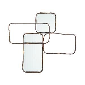 PTMD Feros Brass iron mirror overlay reactangles