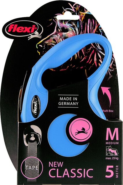 FLEXI ROLLIJN CLASSIC TAPE M BLAUW 5 METER