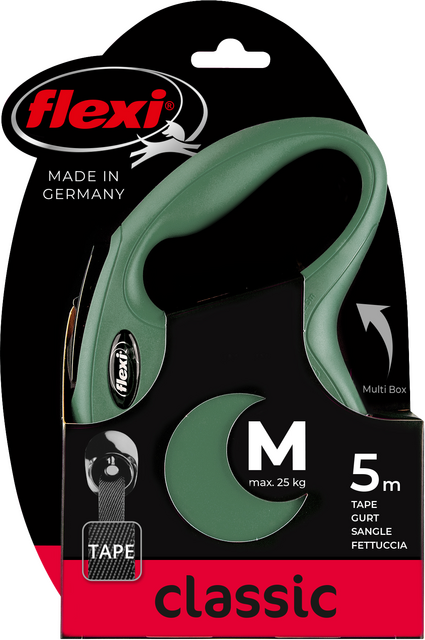 FLEXI ROLLIJN CLASSIC TAPE M OLIJF GROEN 5 MTR