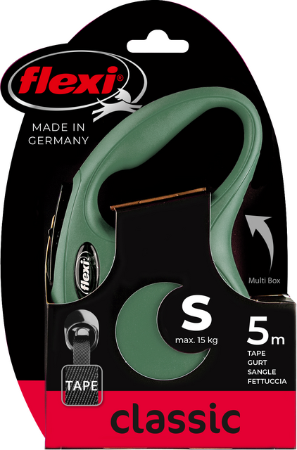 FLEXI ROLLIJN CLASSIC TAPE S OLIJF GROEN 5 MTR