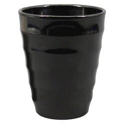 Floran Orchideevaas ribbel d14h17cm zwart
