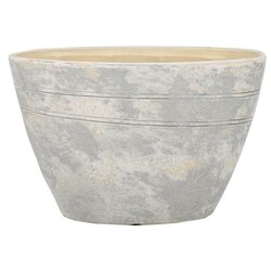 Floran Pot milou ovaal 33x13x22cm grijs 2x