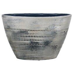 Floran Pot silves ovaal 33x13x22 blwgrijs