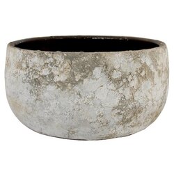 Floran Schaal sines d25/29h14cm antiek wit