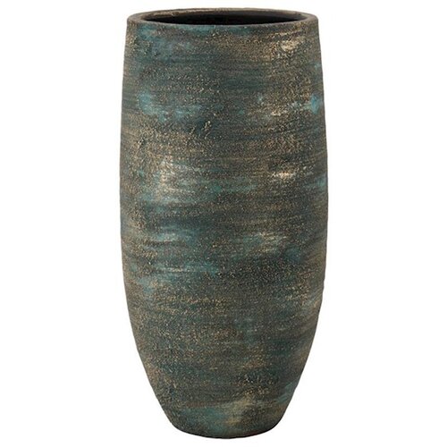 Floran Vaas madeira d20h45cm blauw goud