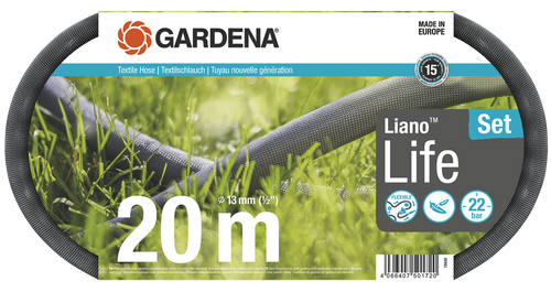 Gardena Textielslang liano life 20m set Ø13mm - afbeelding 1