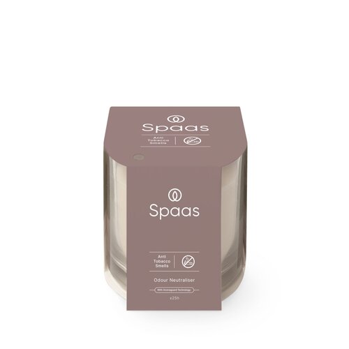 Spaas Kaars in transparant glas anti-tabak