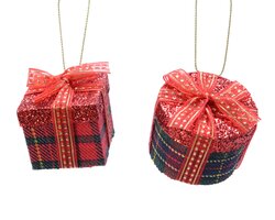 Decoris Giftbox plastic w bow on top 2ass