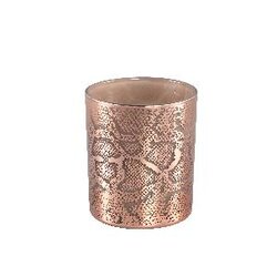 PTMD Giona Copper glass tealight animal print L