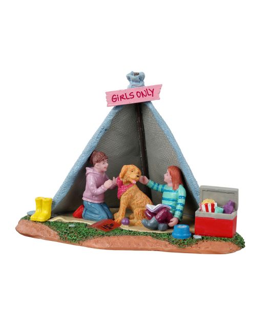 Lemax Girls Backyard Camping