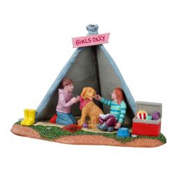 Lemax Girls Backyard Camping