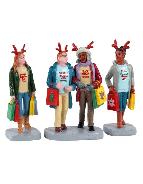 Lemax Girls Christmas Shopping Trip, Set Of 3