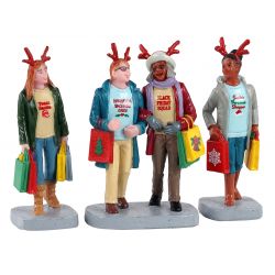 Lemax Girls Christmas Shopping Trip, Set Of 3