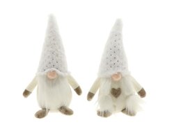 Gnoom boy girl l13b9h25cm wit 2st
