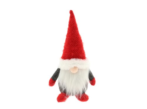 Gnoom hoge hoed l12b10h25cm rood