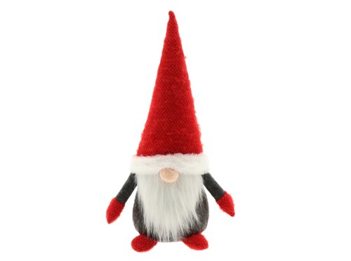 Gnoom hoge hoed l18b14h40cm rood