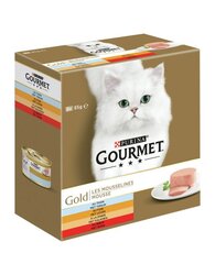 Gourmet Gold mouss lever&kalkoen&rund 8x85g