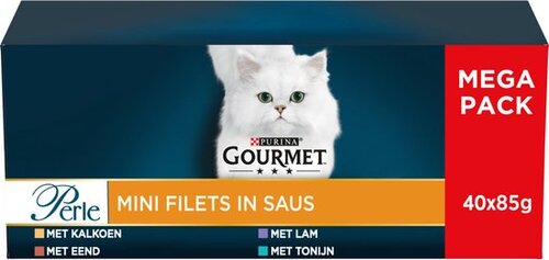 Gourmet kat mini filets in saus mega pack 40x85g
