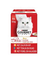 Gourmet Mon petit pouch vis/vlees 6x50g