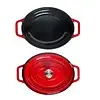 Grand Feu Geëmailleerd gietijzeren casserole - ovaal 5,6 ltr. - rood - afbeelding 2
