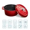 Grand Feu Geëmailleerde gietijzeren braadpan - 3,5 ltr. - rood - afbeelding 2