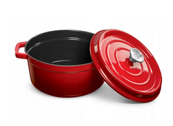 Grand Feu Geëmailleerde gietijzeren braadpan - 3,5 ltr. - rood - afbeelding 1