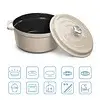 Grand Feu Geëmailleerde gietijzeren braadpan - 4,7 ltr. - wit