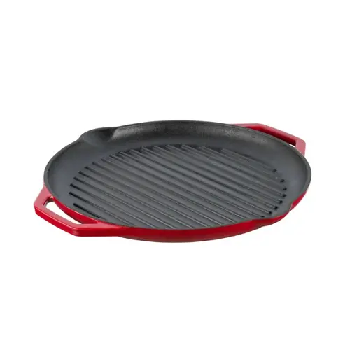 Grand Feu Geëmailleerde gietijzeren grillpan - rood