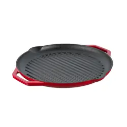 Grand Feu Geëmailleerde gietijzeren grillpan - rood