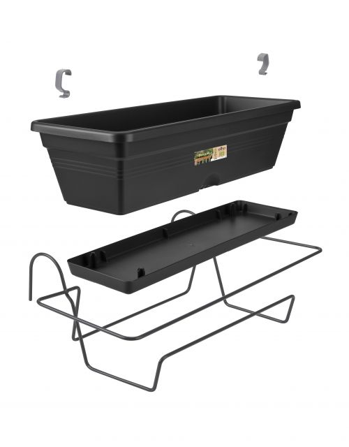 elho green basics balkonbak allin1 70cm living black - afbeelding 1