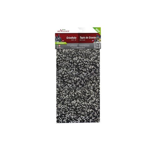 GRINDFOLIE ZWART/WIT 30X14CM