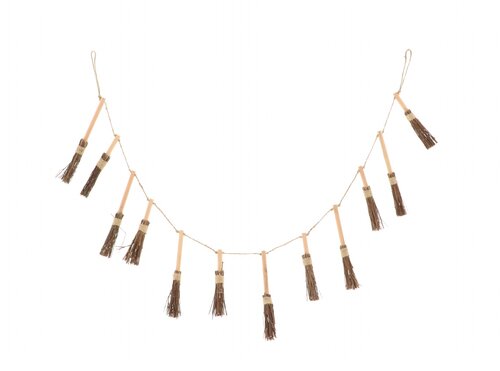 Guirlande 12 bezems l100h20 naturel