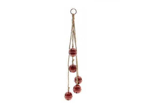 Guirlande snowbell l60d6cm rood