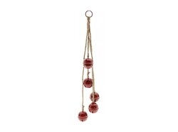 Guirlande snowbell l60d6cm rood