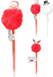 H&S BALPEN KERST 25CM MET POMPOM - afbeelding 1