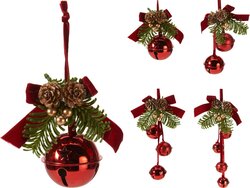 H&S BEL HANGDECO 4ASS ROOD - afbeelding 1