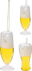 H&S BIERGLAS HANGDECO 11CM 2ASS - afbeelding 1