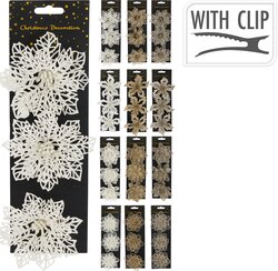 H&S BLOEM OP CLIP GLITTER SET3 WIN - afbeelding 1