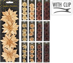 H&S BLOEM OP CLIP GLITTER SET4 12A - afbeelding 1
