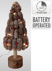 H&S BOOM DENNENAPPEL 15LED 40CM - afbeelding 1