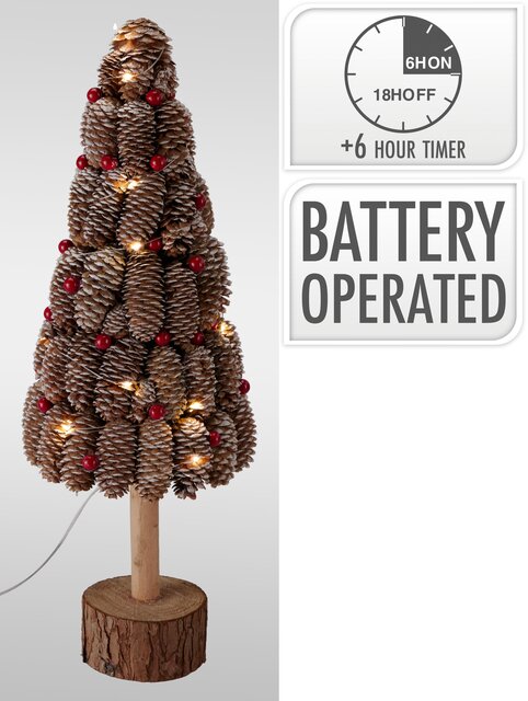 H&S BOOM DENNENAPPEL 20LED 50CM - afbeelding 1