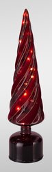 H&S BOOM GLAS TWINKEL 33CM BURGUND - afbeelding 3
