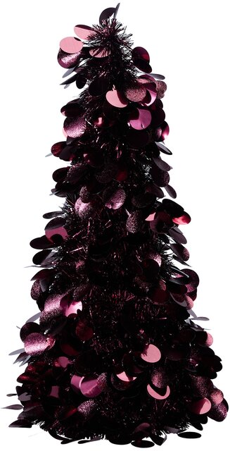 H&S BOOM TINSEL 46CM BORDEAUX